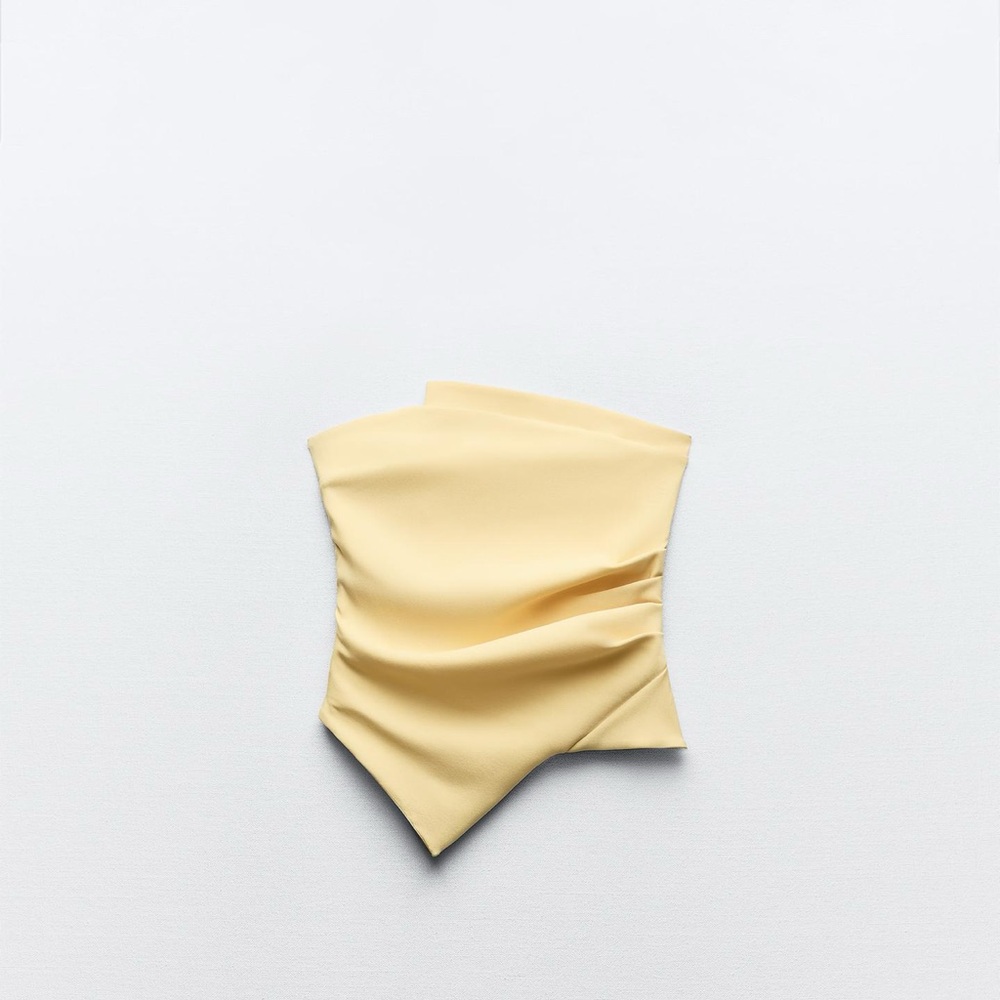 NEW ZARA Strapless Ruched top